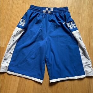 Nike Kentucky Wildcat Basketball Shorts Blue and White Athletic Shorts